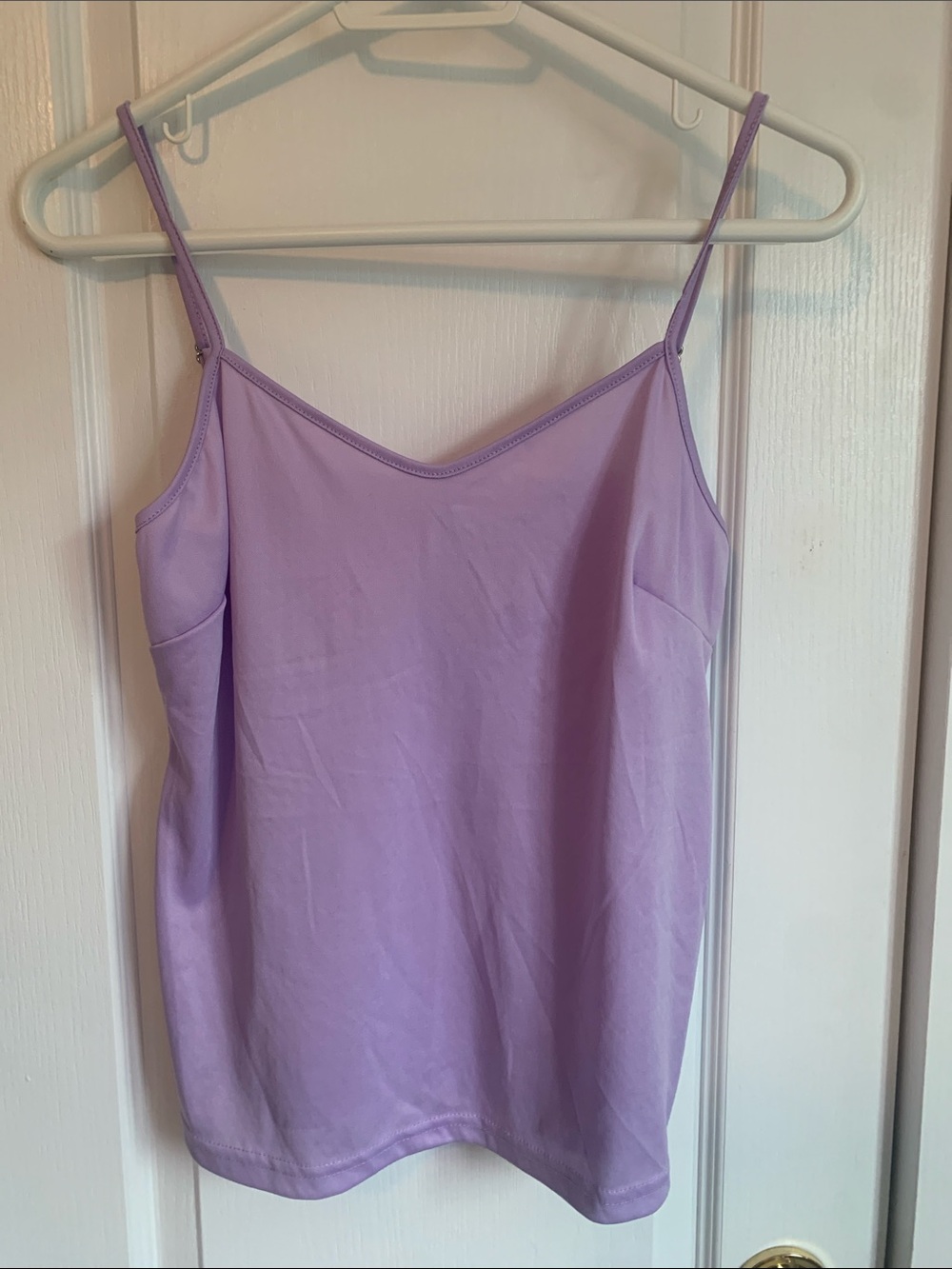Suzy Shier Lilac Adjustable-Spaghetti Strap Camisole
